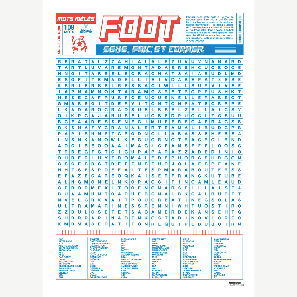 Mots mêlés du foot